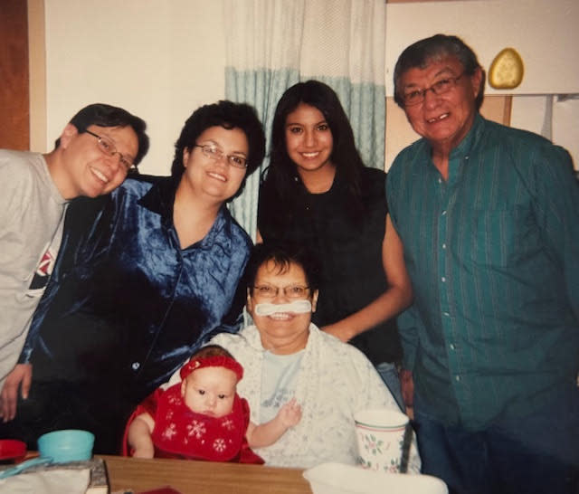 Callingbull with her parents, grandparents and sister. (Image courtesy of Ashley Callingbull) 